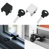 New Aluminum Alloy Window Locks With Key Sliding Security Window Lock Stopper Adjustable Safety Sliding Door Clips Door
