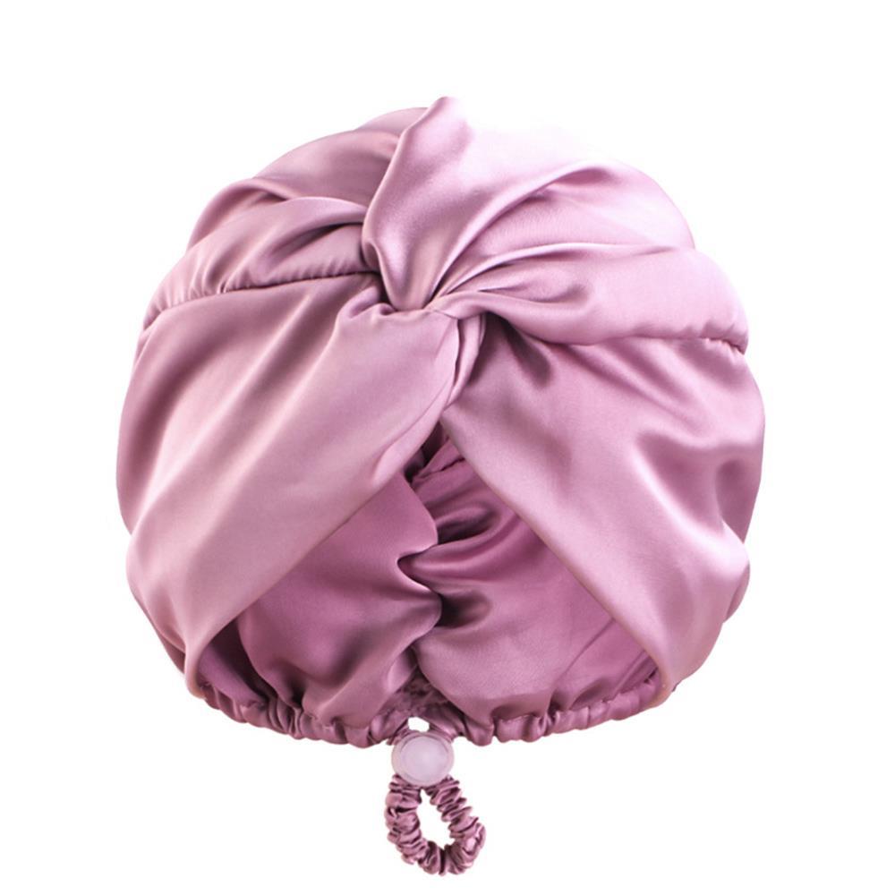 Silk Bonnet For Sleeping Women Satin Hair Bonnet Night Sleep Cap Scarf Wrap For Curly Hair With Tie Band Solid Silk Turban Hat
