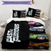 3pcs Duvet Cover Set (1*Duvet Cover + 2*Pillowcase, Without Core), Fast & Furious Print Soft All‑Season Bedding Set, Home Bedroom Decor Gift