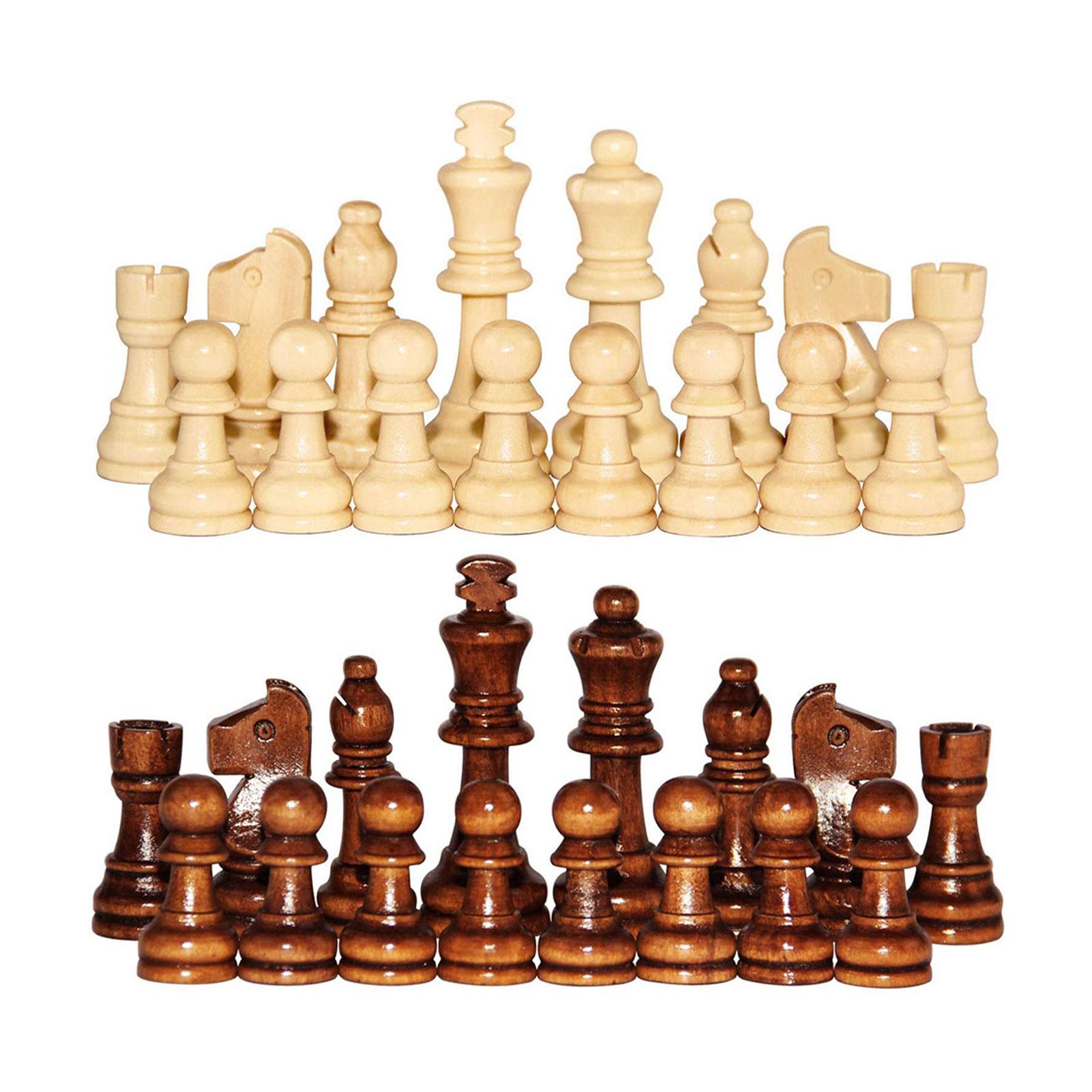 Sturdy Wooden Chess Pieces Suitable For Chess Clubs Small Size Chess Board Accessories Light Weight