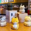 Resin Cat Anime Figure Q Version Desktop Doll Kawaii Cat Model Figurines Decoration