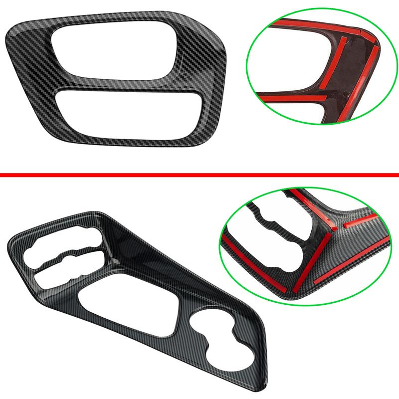 Zwart Koolstofvezel Accessoire Voor Dodge Challenger 2015-2022 Middenconsole Schakelpookpaneel Interieur Decoratieve Cover Trim
