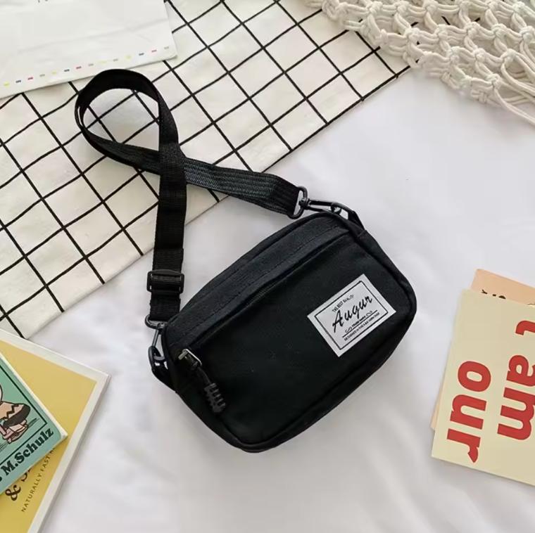 New Canvas Canvas Patchwork Crossbody Casual Mini Casual Shoulder Bag Simple Patchwork Shoulder Messenger Bag