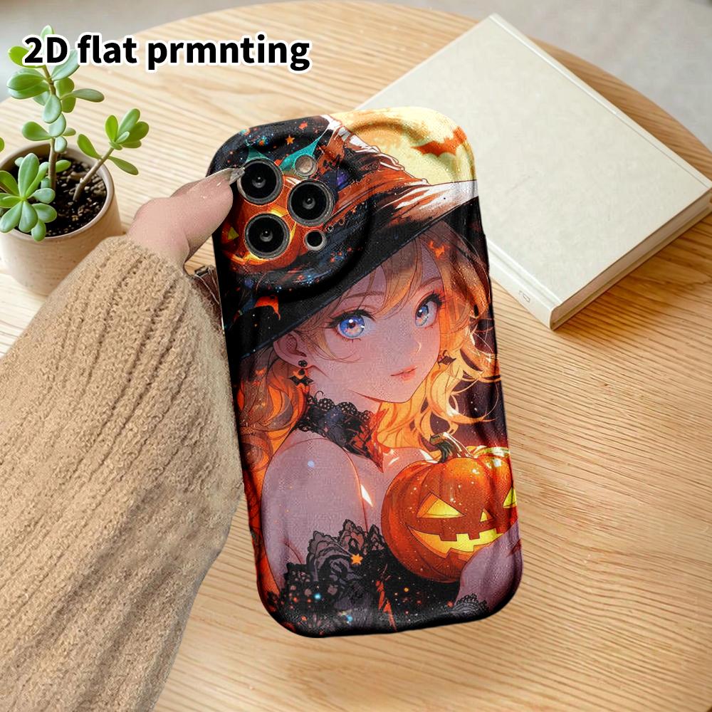 Phone Case: 2D Flat Design Suitable for iPhone 18 17 16 15 14 13 Pro Film Protective Case, Couple Style, Magical Girl, Christmas and Halloween Gifts