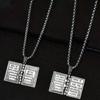 1pc Fashion Polished Alloy Bible Book Design Pendant Necklace for Men and Women