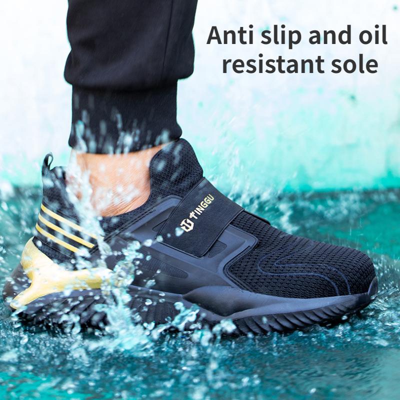 Защитная обувь Противоударная противопрокольная обувь для защиты труда Легкие — фото 6