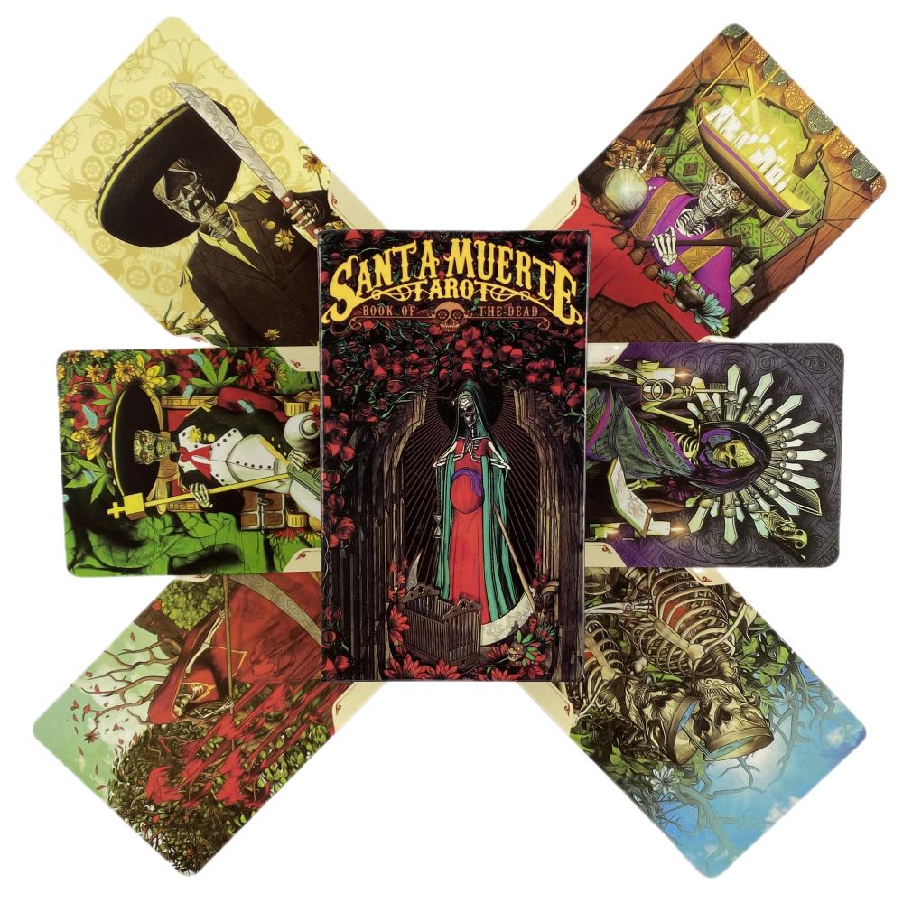 Santa Muerte Tarot Cards Divination Deck English Versions Edition Oracle Board Playing Table Games for Party