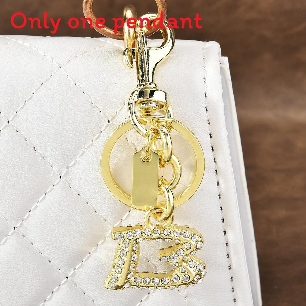 Alphabet Keychain With Alloy Crystals For Bag Decoration In Stylish Summer 2025