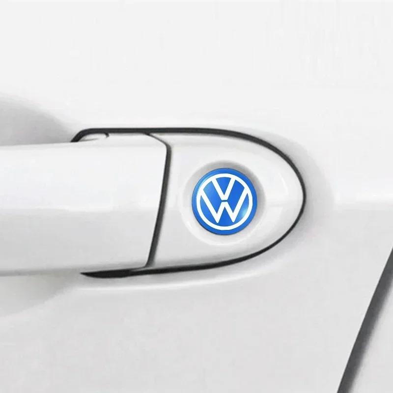 W128W127Car Key Sticker Auto Control Keychain Badge Accessories For Volkswagen Tiguan Bora POLO PASSAT CC Touran GOLF Jetta Arteon
