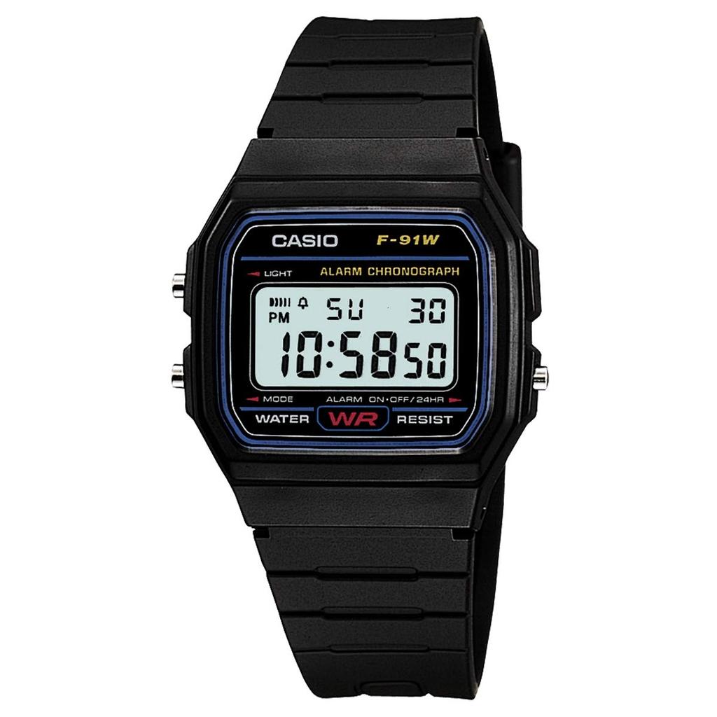 Casio Standard Men's Watch Black F-91W-1JF - Digital Classic Timepiece
