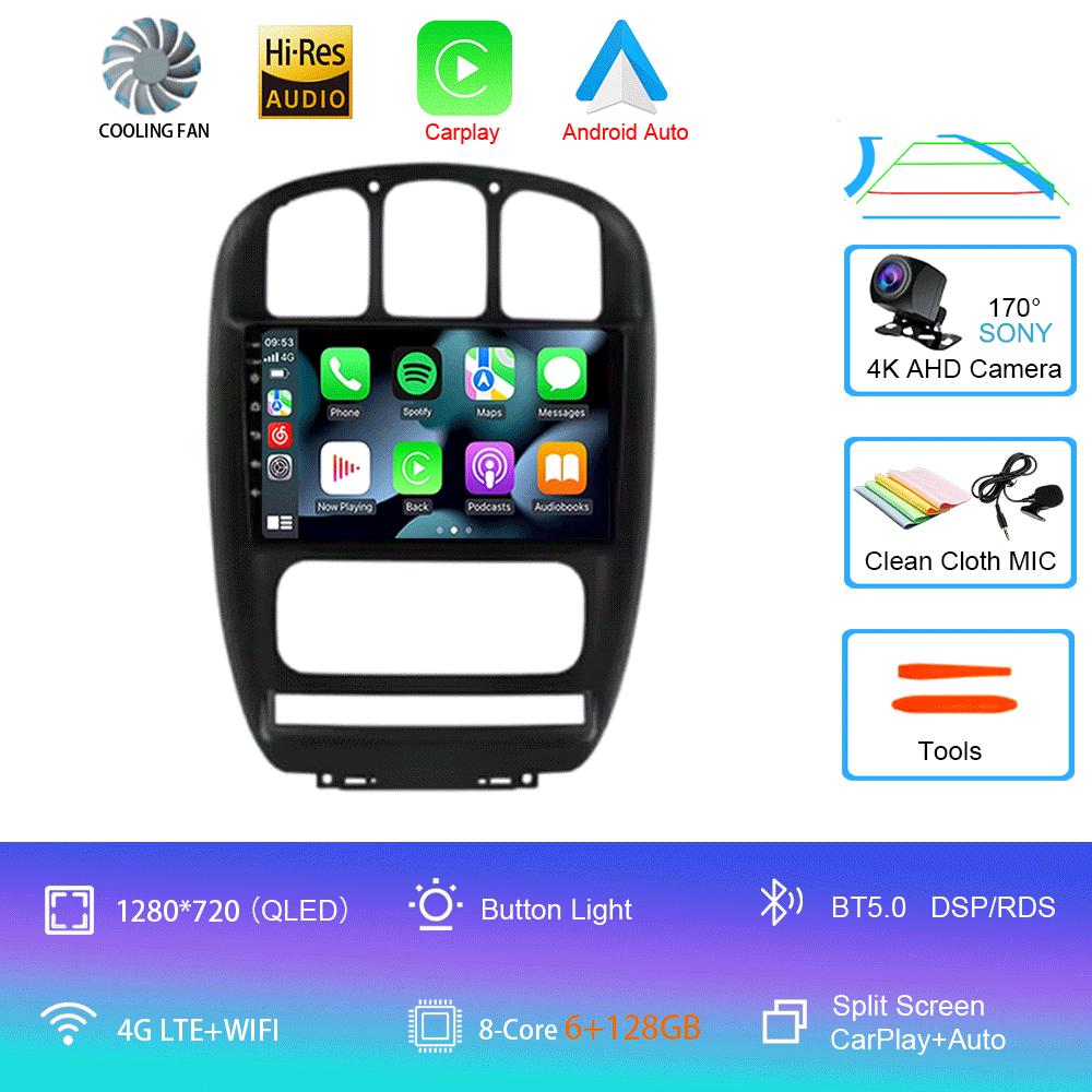 For Dodge Caravan 4 For Chrysler Grand Voyager RS 2000 - 2012 Android 14 Carplay Auto Car Radio Multimedia Video Player Screen