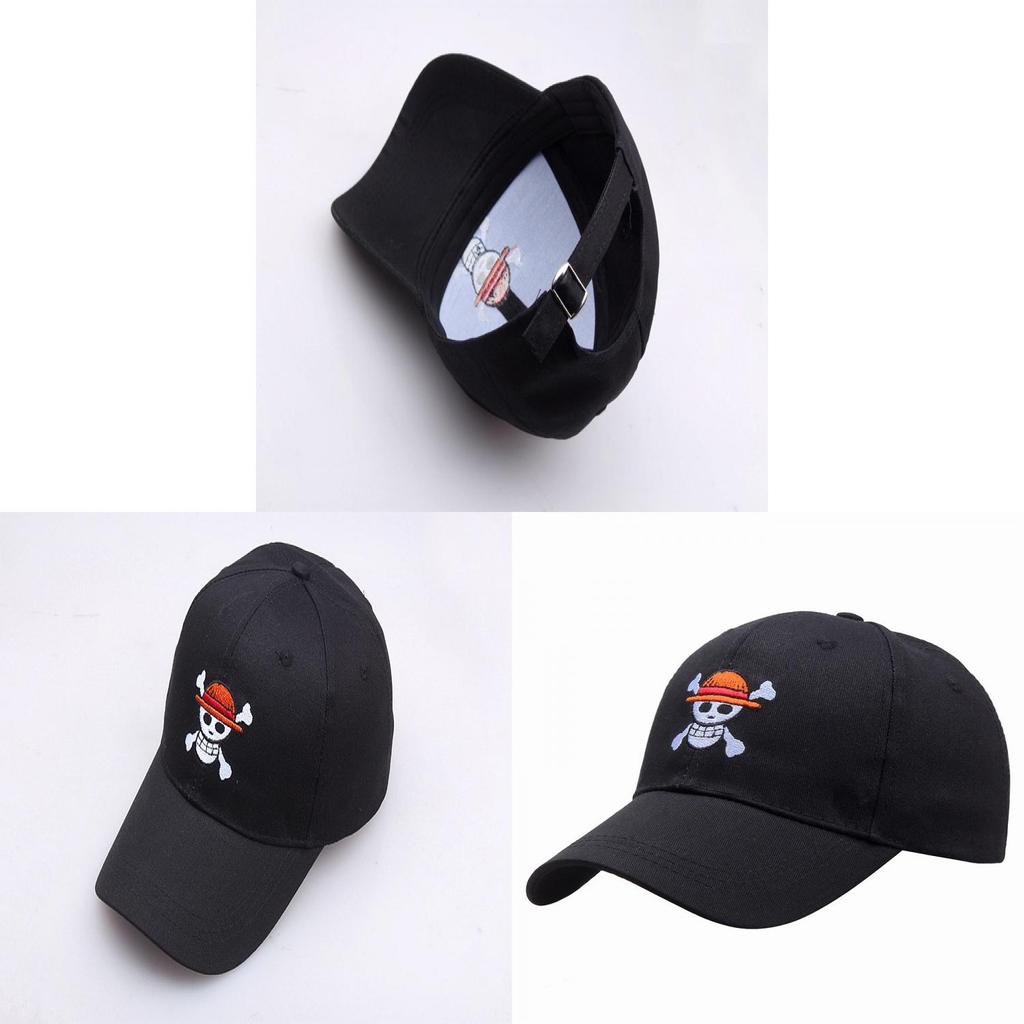 Gorra de Béisbol Bordada de Pirata One Piece Sombrero para el Sol Para Deportes al Aire Libre