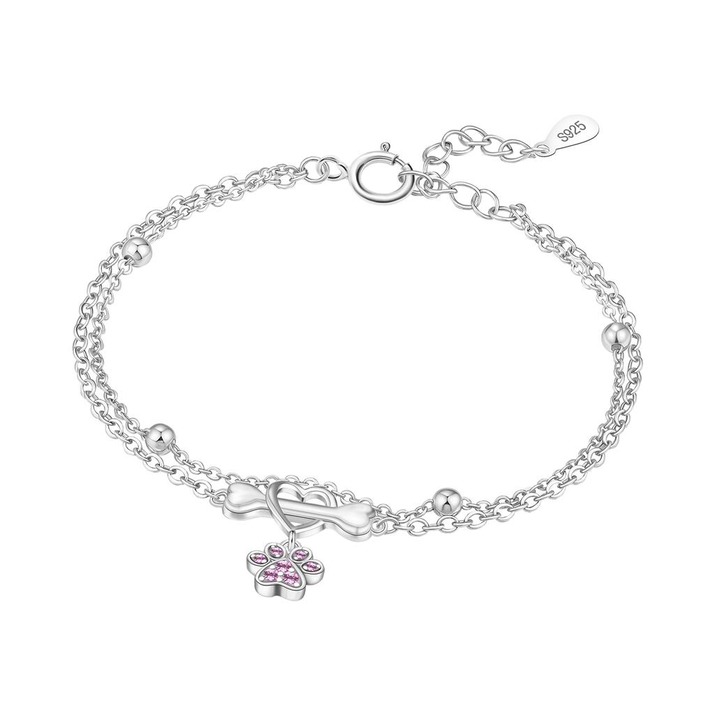 New 925 Silver Exquisite Golden Starry Bracelet Chain Link Women Bracelet Birthday Festival Jewelry Gifts