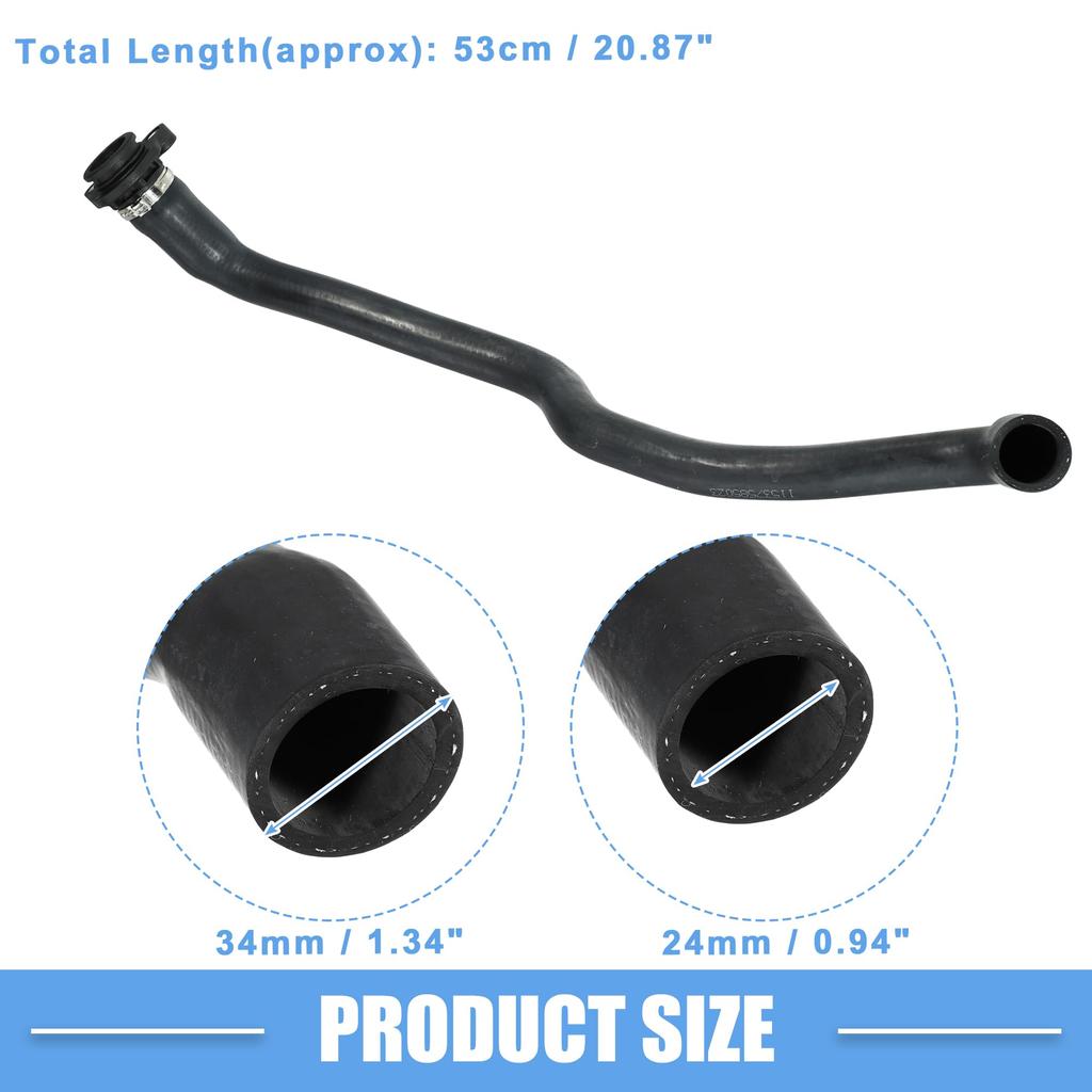 ABSOPRO Engine Coolant Hose for BMW X5 XDrive35i L6 Gas Part Number Black 3.0L - Engine, 11537585023, Rubber,