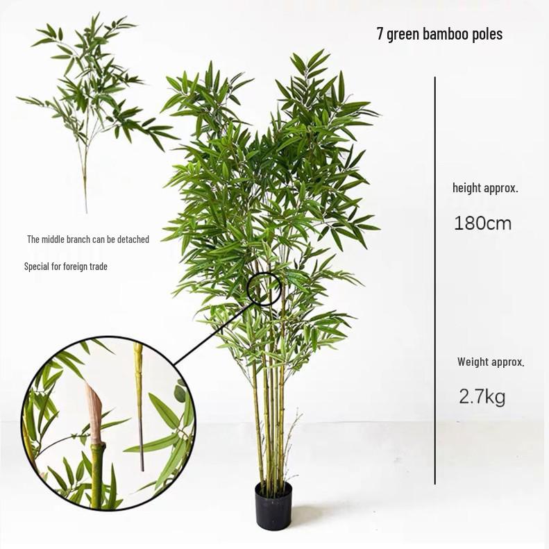 Zen Bamboo Bonsai Decor: Green Bamboo Plant for Home, Office, or Shop. Perfect for Living Room or Entryway.