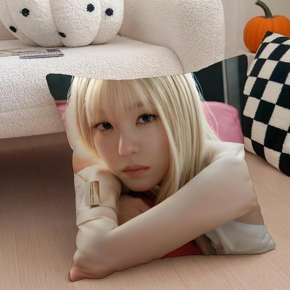 Elegant Korean Beautiful Singer IIrene Cushion Cover Throw Pillow Cover Hidden Button Durable Polyester Chair Cushion