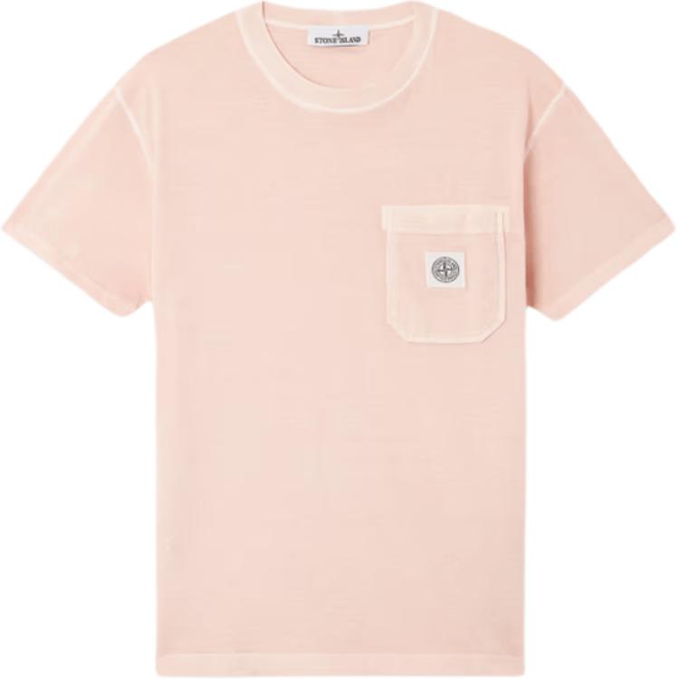 Stone Island Lz25 Kompasprint Zakontwerp Korte Mouwen T-shirt Heren Tops Roze K1S152100219-V0182 M