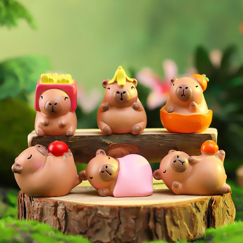 Nouvelle Boîte Aveugle Capybara Simulation Mini Capybara Figurines Poupée Enfant Anniversaire Cadeau de Noël