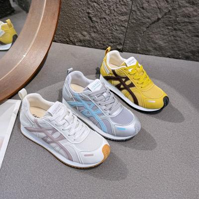 Breathable Running Shoes Women's 2025 Spring New Round Head Thick Sole Color Matching Fashion Forrest Gump Dexun Casual Sports Shoes