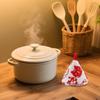 2 Pcs Heat-Resistant Triangular Silicone Pot Lid Handle Cover with Cute Cat Design, Non-Slip Gripper for Kitchen, Oven, BBQ