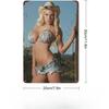 Bhnlkoo Vintage Metal Tin Sign 2D Retro Bikini Girl Wall Art for Man Cave Bar Garage Decor