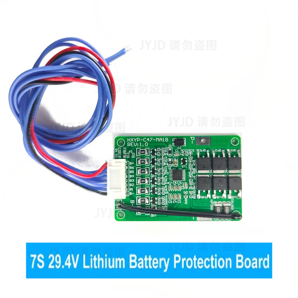 4S/5S/6S/7S BMS 16.8V 21V 20A 18650 Li-ion Lmo Ternary Lithium Battery Charger Protection Board Balance And Temperature Protect