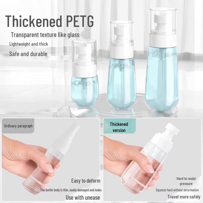 Portable Ultra-Fine Mist Spray Bottles for Toner and Alcohol - Refillable and Hydrating Travel Size