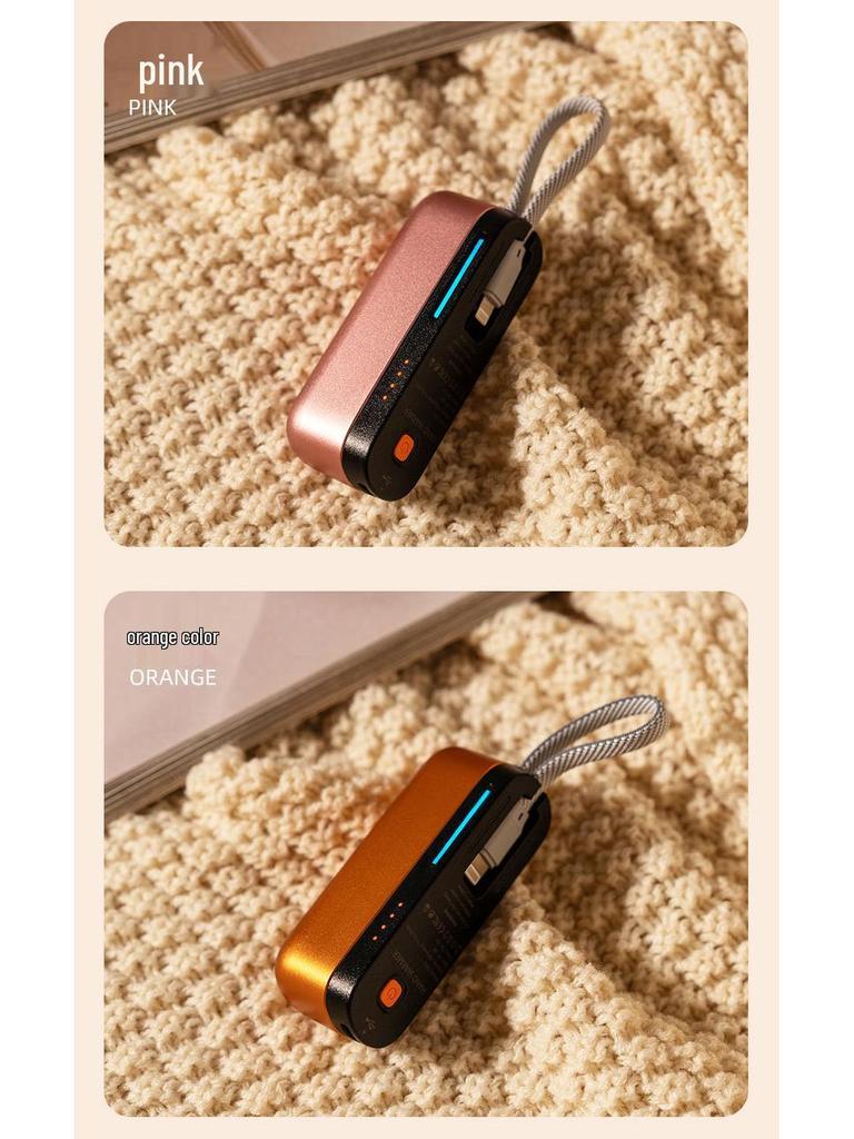 Quick Heat Magnetic Hand Warmer & Power Bank with Built-in Cable - Compact Storage & High Capacity