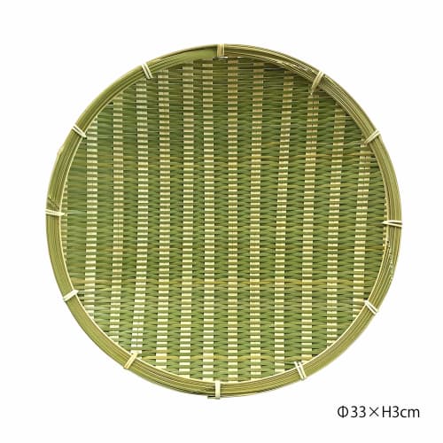 Yamashita Craft (Yamasita Craft) Made in Japan Green Bamboo Round Colander, 1 Shaku (31117000)