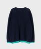 PREF Navy Reversible Cotton Sweater