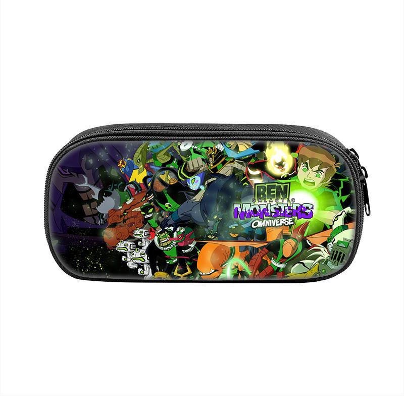 Trousse à Crayons Ben10 pour Enfants Grande Capacité en Nylon Organisateur de Papeterie pour Étudiant Utilisation Scolaire