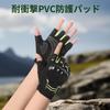 7JI Summer Half Finger Gloves with Abrasion Resistant PVC Protective Pad Anti-Slip Design Breathable