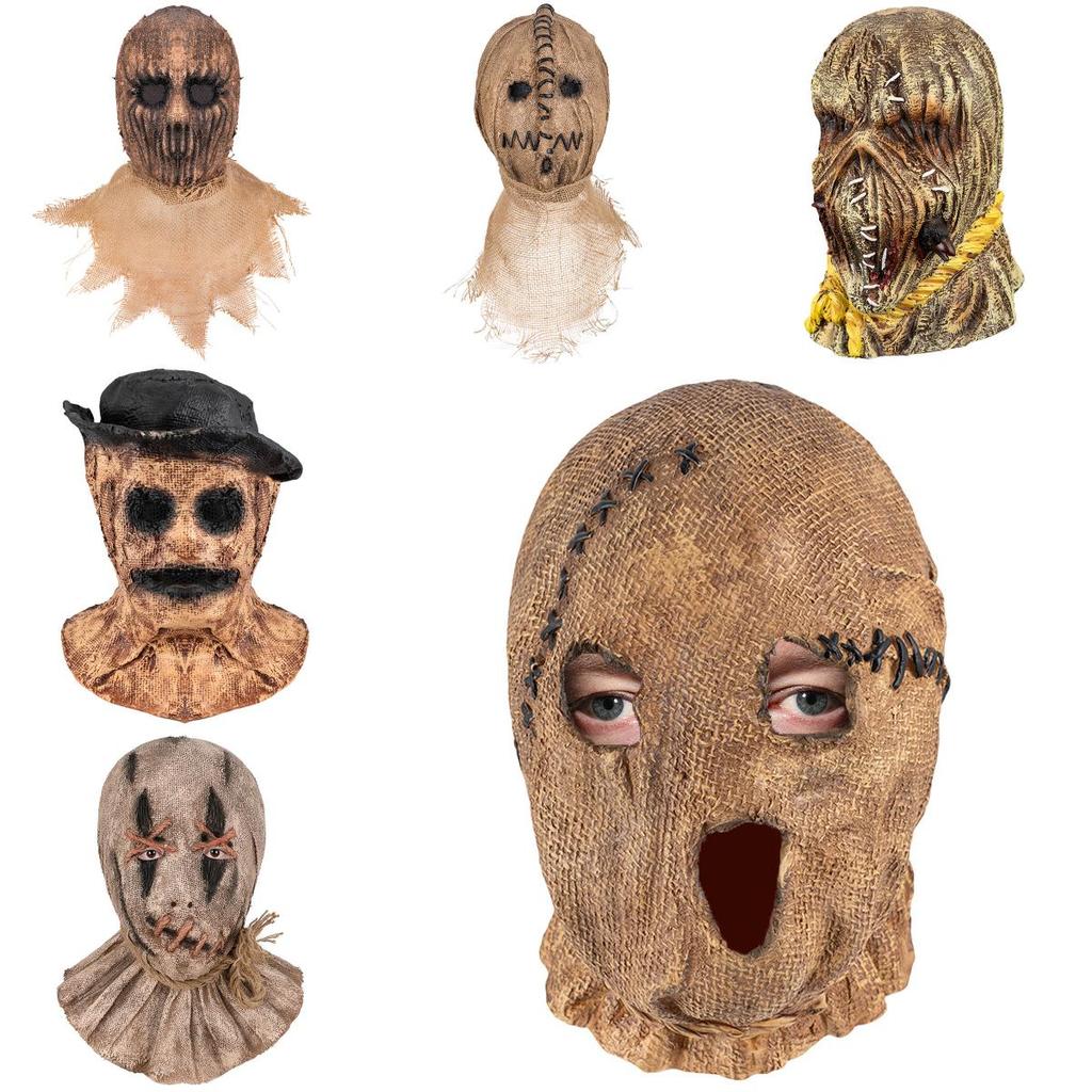 Halloween Scarecrow Latex Mask For Party Cosplay