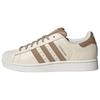 Adidas Originals Superstar 2 Classic Comfortable Durable Low-Top Skate Shoes Unisex Sneakers White Brown JR6988