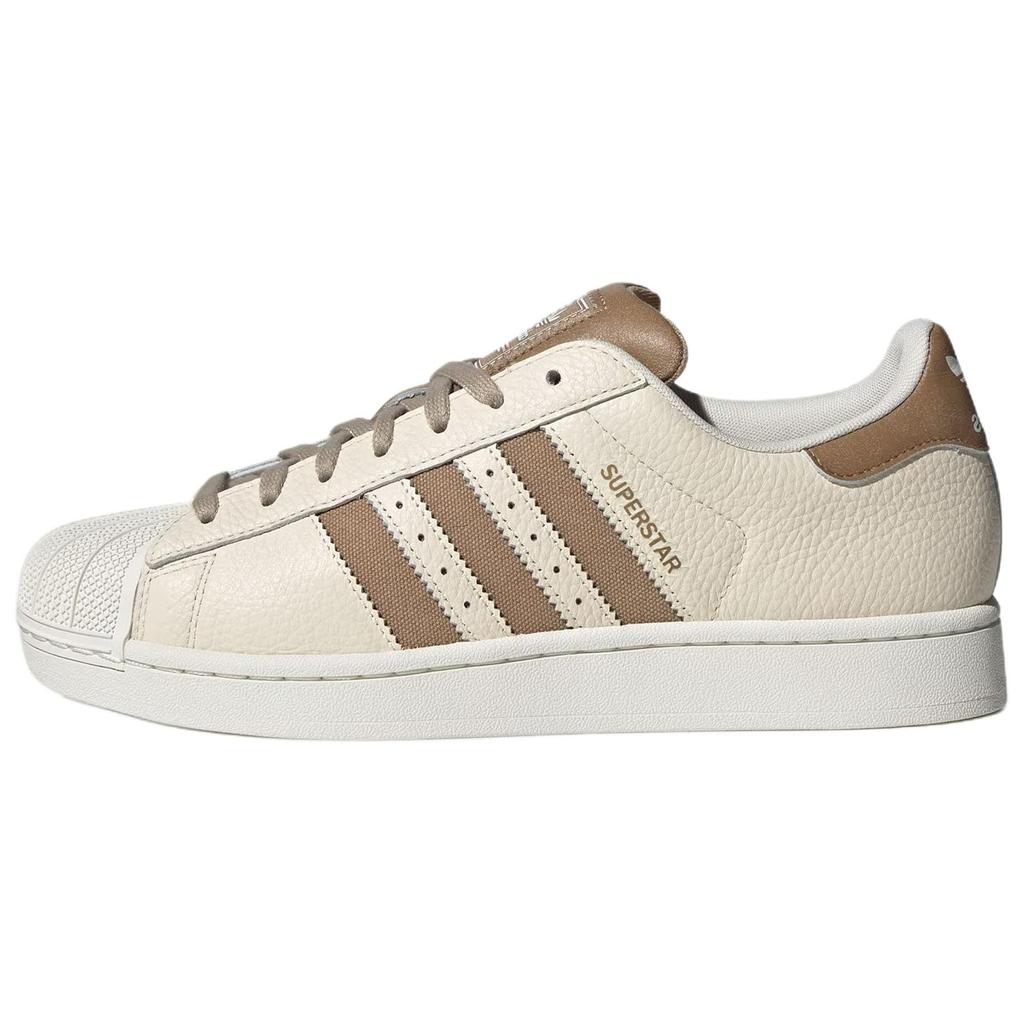 Adidas Originals Superstar 2 Classic Comfortable Durable Low-Top Skate Shoes Unisex Sneakers White Brown JR6988