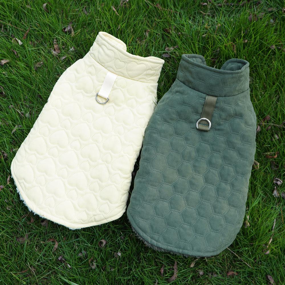 Streichel es neues Haustier Baumwollkleidung Samt Herbst und Winter Hundekleidung kleiner Hund warm als Bär Corgi-Kleidung kann geschleppt werden