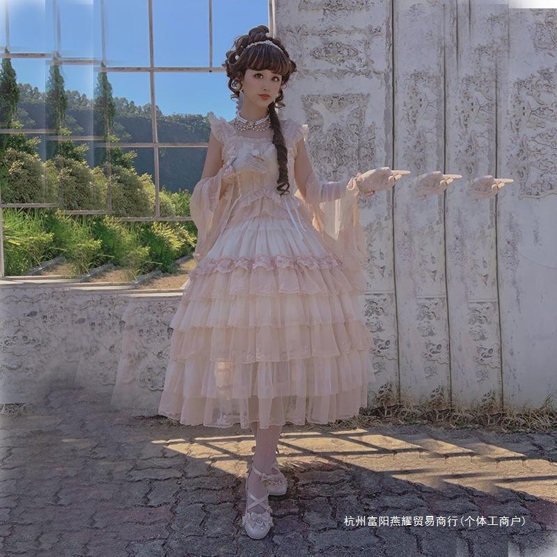 

Polaris Ocean Original Lolita [Deep Sea Covenant] Туфлі на середньому каблуці Lo Shoes Round Head Lace Elegant Lolita Women Shoes 37