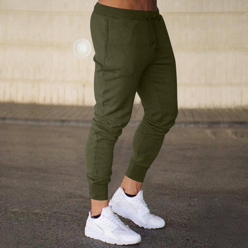 Frühlings-/Herbstleichte Sporthose Herren Lange Hose mit Bündchen Beinabschluss Lässig Slim-Fit Fitness Laufhose Trendiger Vielseitiger Stil
