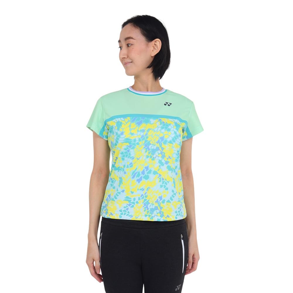 Yonex Short Sleeve Game Pastel Green Size L Women's Shirt, (776),