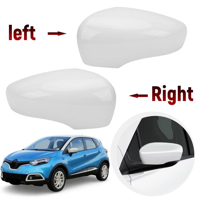 Glossy black /White Rearview Mirror Cover Shell For Renault Clio 4 Mk4 / Zoe / Captur 2012 2013- Door Wing Mirror Case