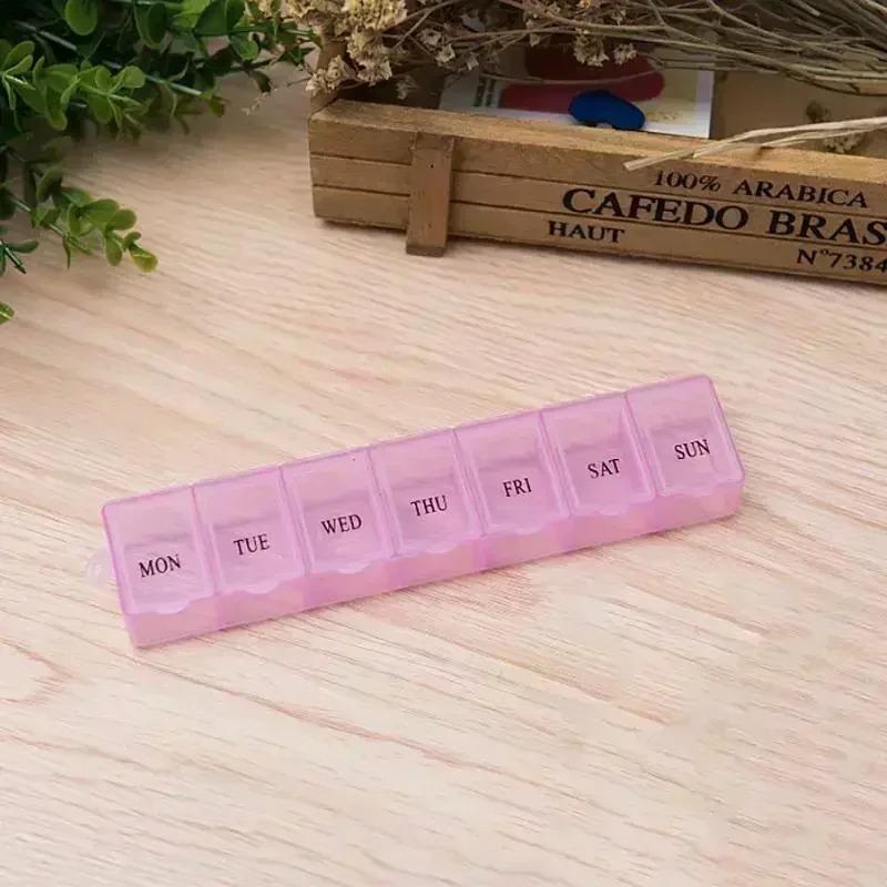 1PC New Weekly Portable Travel Pill Cases Box 7Days Organizer 7Grids Pills Container Storage Tablets Vitamins Medicine Fish Oils