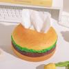 Home Fun Decoration Ornaments Hamburg Tissue Box Simulation Creativity Retro Living Room Drawer Paper Box