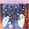Christmas Snowflake Static Cling Glass Sticker With Santa And Snowman For Window Decor