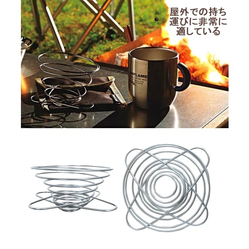 BTtime Coffee Dripper, Stainless Steel Coffee Filter Holder, Dripper with Stainless Steel Filter, Foldable, Lightweight, Portable, for Outdoor Camping