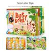 Children's Educational Busy Book Set: Cartoon Sticker and Flap Pack for Early Learning