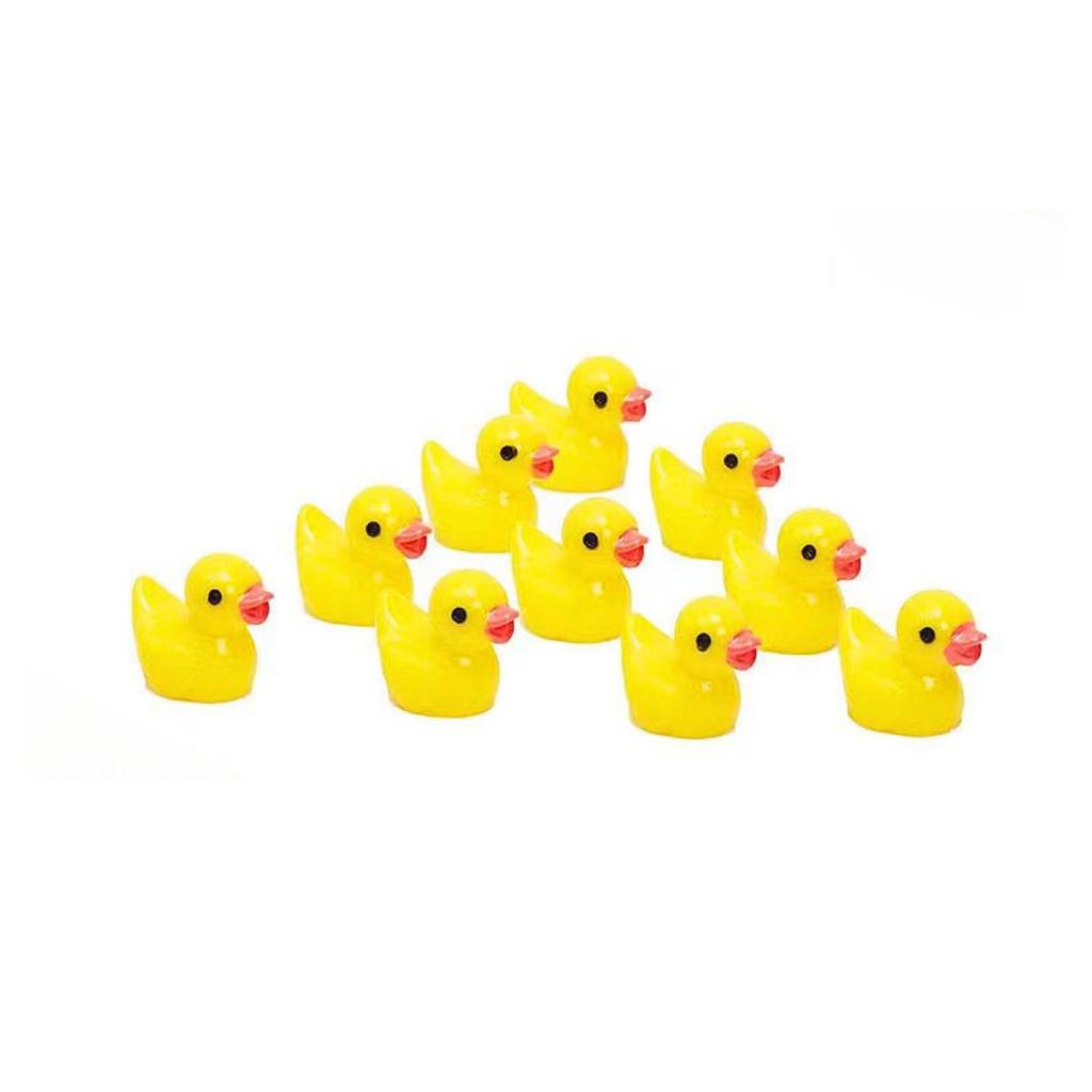 SELECOCO Miniature Ducks Set of 10 Terranium Gardening Dollhouse Garden DIY Decoration Figure Ornament