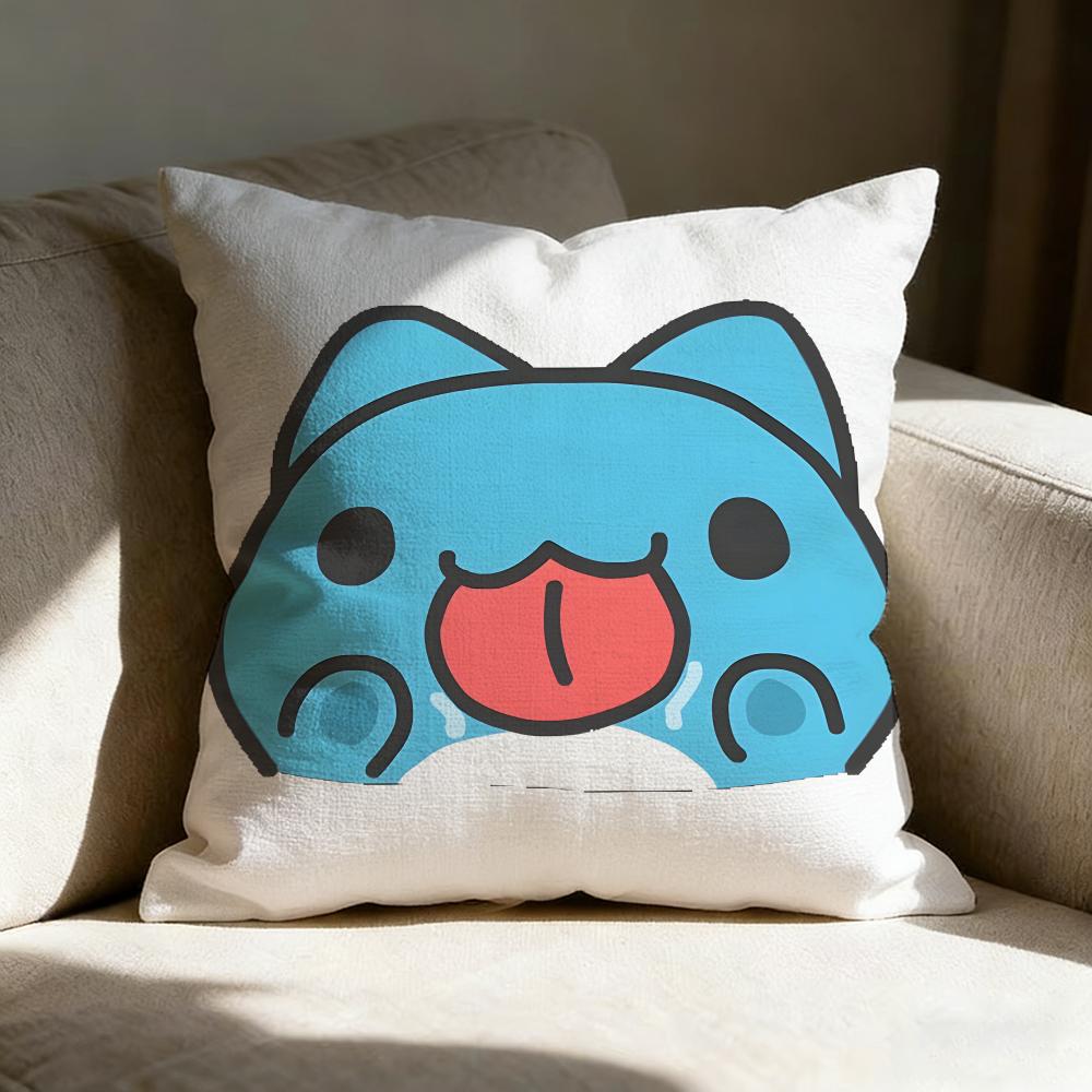 B-bugcat Capoo Animations-Kissenbezug Kissenhülle, beidseitig bedruckt, Sofakissen, Schlafzimmer-Kopfkissen