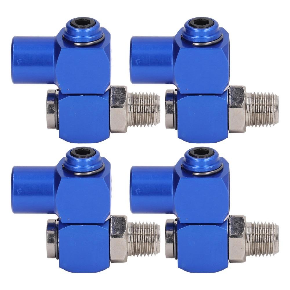 4PCS 360 Degree Rotation Swivel Air Fitting Rotating Hose Connector Industrial Applications
