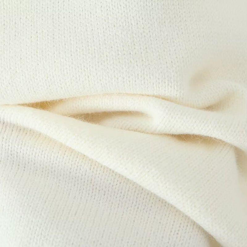 Kaslead New Women clothes Western Style Fashion Loose Contrast Color Pullover Long sleeve Sweater