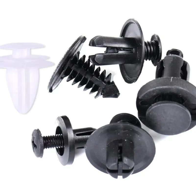 100 car fastener clip kit, fender rivet clip, body push fixing pin rivet, bumper, door trim panel fixing clip